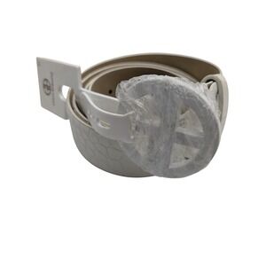 Giani Bernini‎ Womens Monochromatic Croc-Emb White Size XL NWT